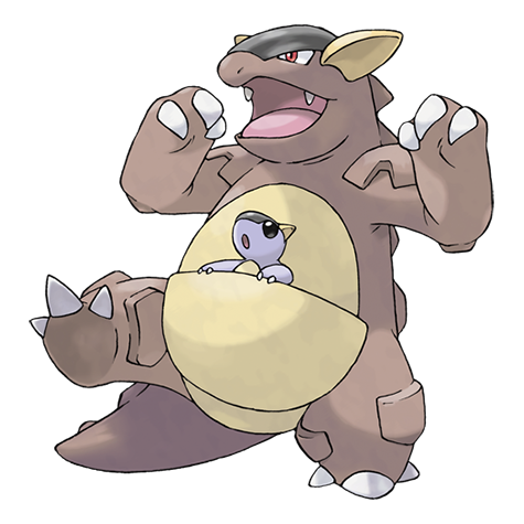 official artwork for kangaskhan