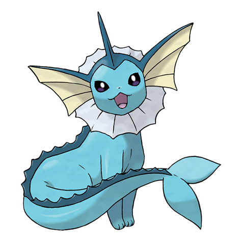 official default artwork for vaporeon