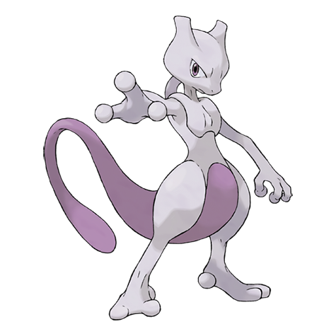 official artwork for mewtwo