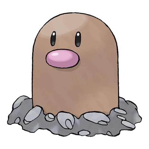 official artwork for diglett