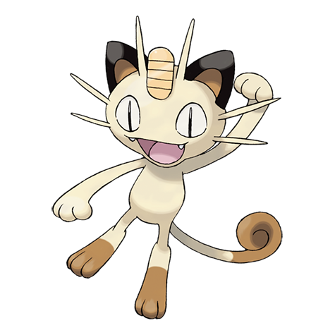 official artwork for meowth